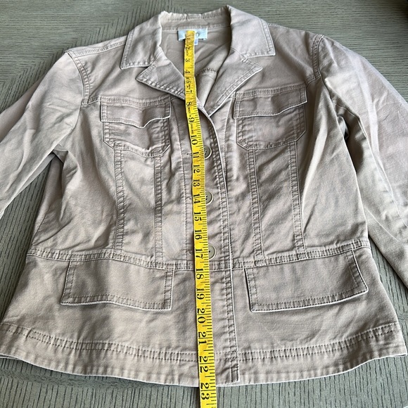 Ann Taylor LOFT - Tan Cotton-Blend Jacket - SZ 6 - Picture 4 of 9